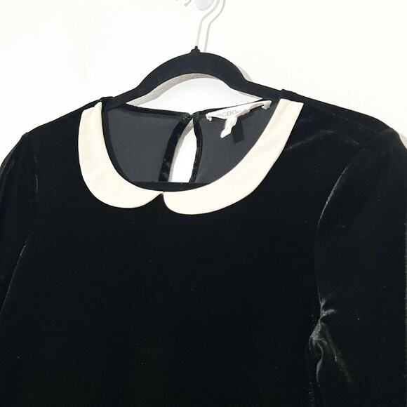 BCBG Velvet Dress Womens S Dollette Wednesday Addams Party Witchy Dark Academia - Picture 3 of 7